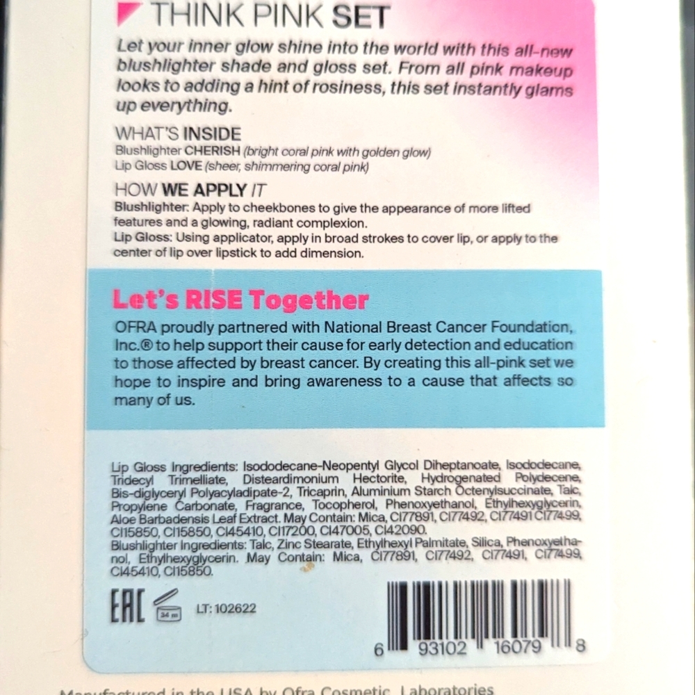 OFRA Think Pink Set Gorgeous! Lipgloss   Highlighter.BRAND NEW